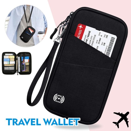 Travel neck wallet with rfid - wallet,