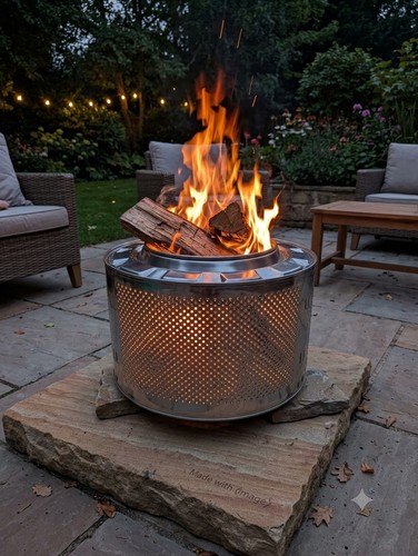 Stainless steel fire pit - steel,