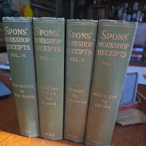 Spon workshop receipts - spon's, vols