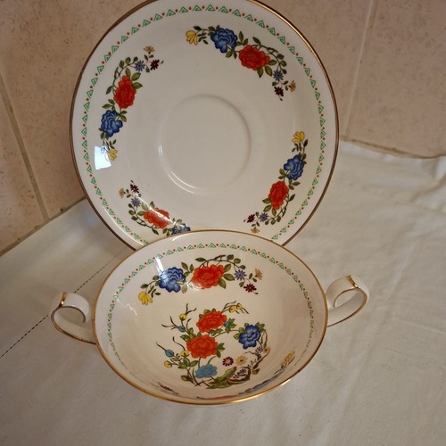 Aynsley famille rose soup - aynsley,
