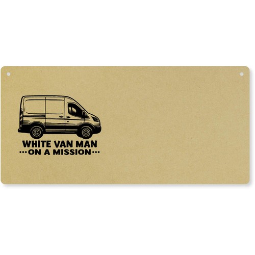 White van man large wooden - large,