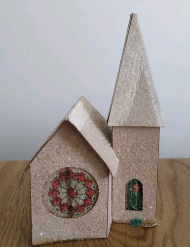 Putz house white church - putz, mica