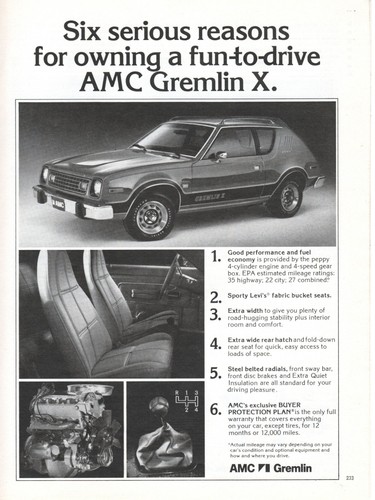Vintage 1977 amc gremlin - vintage,