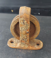 Vintage Iron wall Fix  Pulley wheel