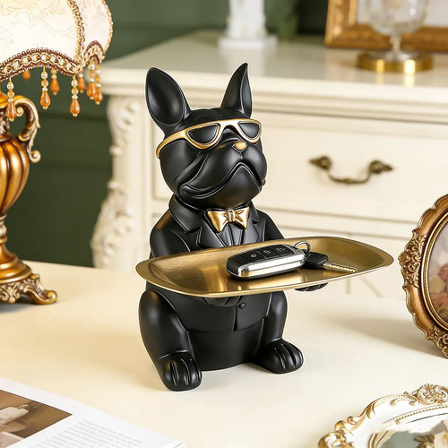 Bulldog tray statue - bulldog,