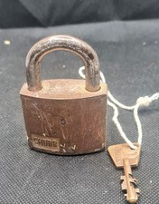 Vintage Chubb AVA Brass High Security Padlock With Original Key