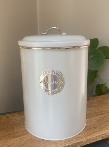 Metal bread bin tin - bread, dove