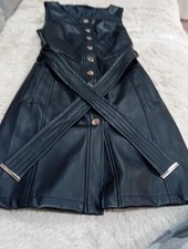 Womens Faux Black Leather