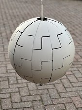 Modern Style Design Hanging Lamp With Open/Close Panels White/Shiny Alu Look