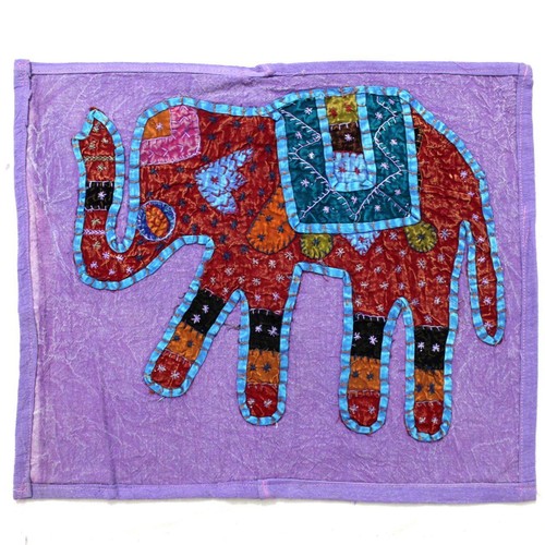Elephant violet embroidered - violet,