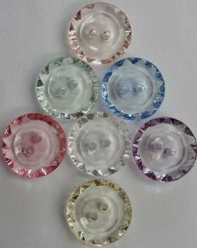 Clear cut buttons 15mm - , hole