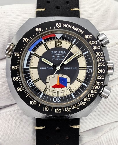 Vintage sicura chronographe - vintage,