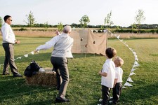 Rustic Metal Coconut Shy Posts
