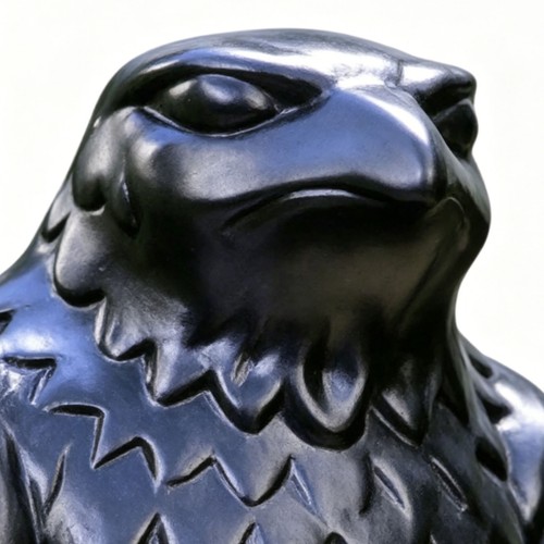 Falcon statue lifelike - statue, water