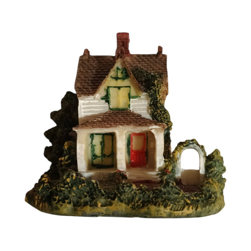 Painted resin cottage - cottage, house