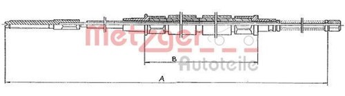 Metzger parking brake cable - metzger,