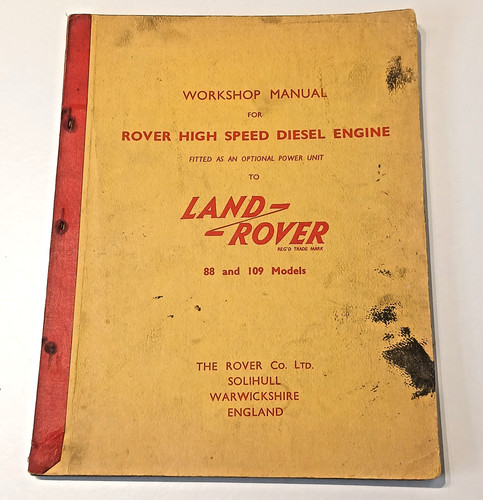 Rover workshop manual - manual, 1957