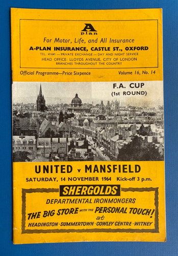 Oxford united mansfield fa - oxford, v