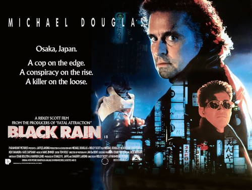 Black rain 1989 quad - uk, poster