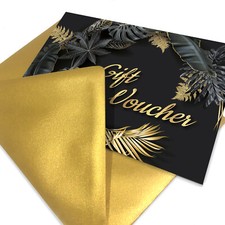 Beauty Gift Vouchers, Blank Salon vouchers, Nail Manicure - A6 Gold Envelopes 