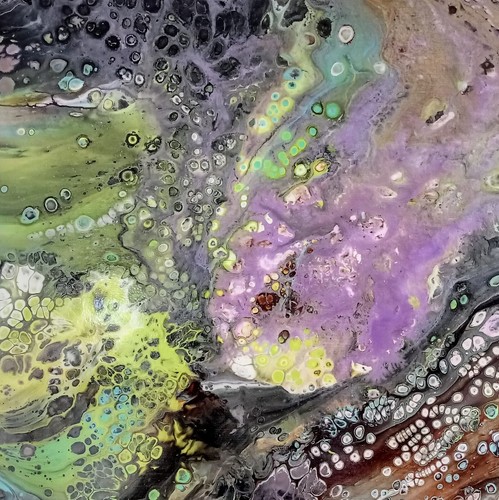 Abstract brown green purple - green,