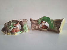 Withernsea Fauna Bud Posy Vases Figures x 2 Deer Fawn No 73 Vintage Eastgate
