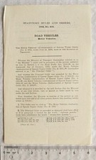 1932 Statutory Rules No. 608 Road Vehicles Special types
