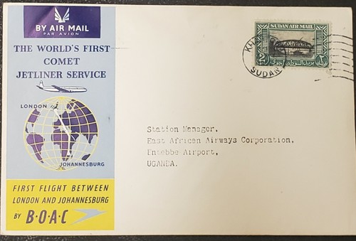 1952 boac comet jet sudan - boac,