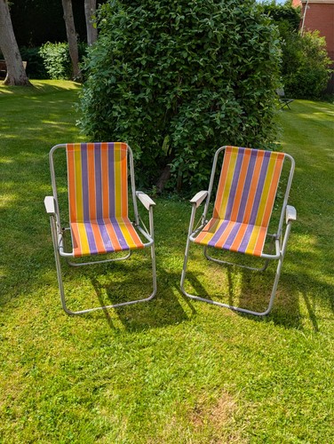 1970 vintage striped folding - 1970's,