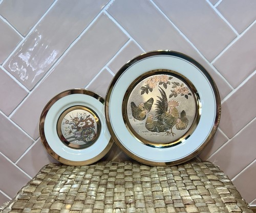 Set vintage chokin plates - of,