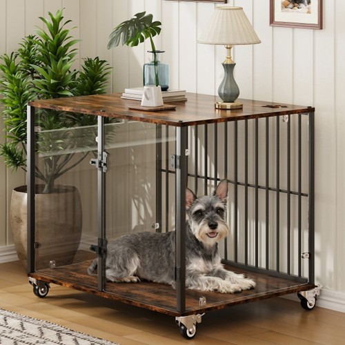 Rustic dog crate wheels wooden - wheels,