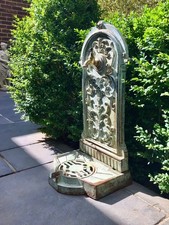 Vintage Heavy Cast Iron Garden Tap Water Stand / Brass Tap Garden Patio Ornament