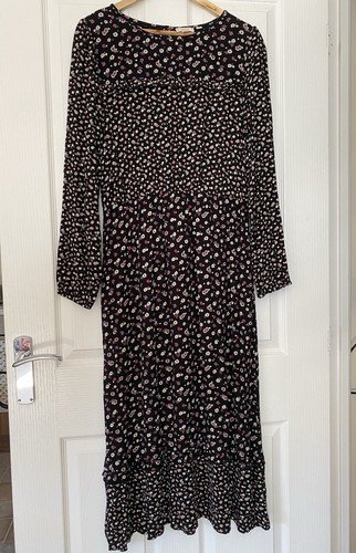 Fat face black floral - black, maxi