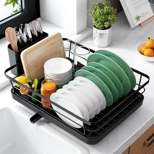 Large black dish drying rack - dish,