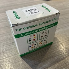 Versapac Button Security Seals (Plain), approximately 500 Security Seals Green