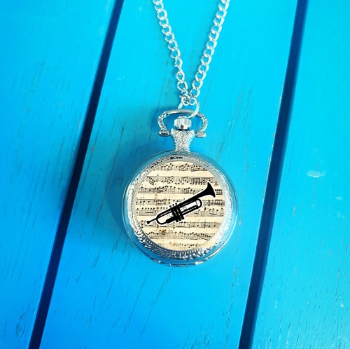 Trumpet pocket watch - trumpet,