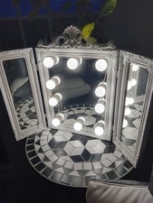 Trifold Lighted Beauty Mirror