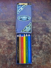 Vintage Derwent Colours Lay Out Pencils Series No 18 Full Set in Box Flat Shape 