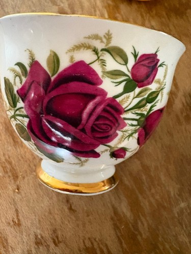 Vintage colclough red roses - vintage,