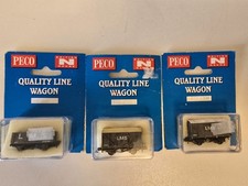 Peco n gauge train wagons new in boxes .