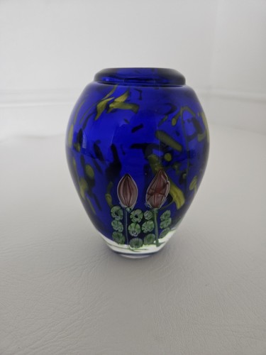 Glass vase cobalt blue studio - cobalt,