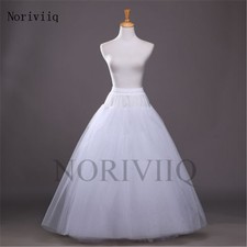 Retro Long Petticoat Women Net Rockabilly White/Black Underskirt Skirt Slips UG