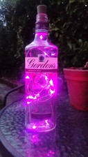 Gordon's pink gin bottle lamp 20 pink LED Lights Unusual gift