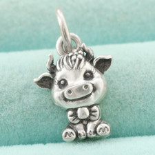 925 Sterling Silver Cow