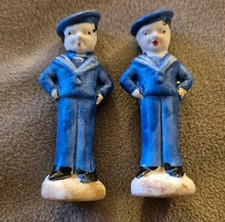 Pair Vintage Bisque Sailor Boy
