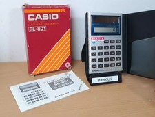 Vintage Casio SL-801 Electric Calculator High-Power Solar Cell New (Other)