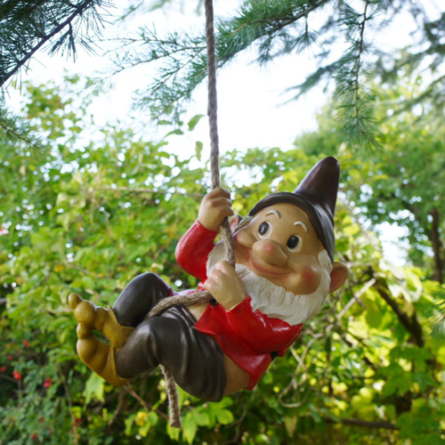 Climbing gnome hanging - gnome,