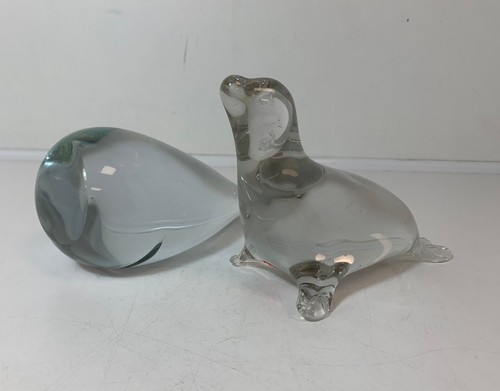 Wedgwood glass whale and - glass,