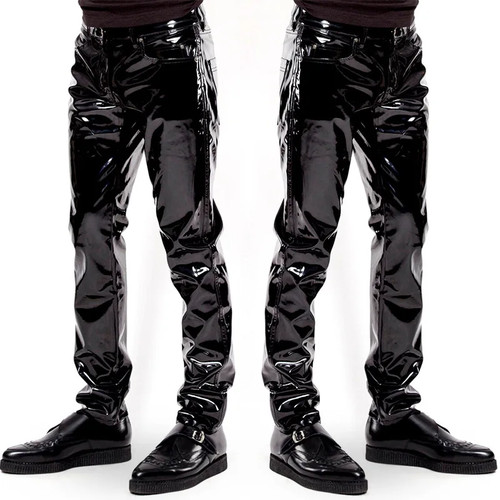 Men black wet look - men, patent