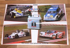 Original 1985 MOBIL 1 POSTER - Metro 6R4 - Williams FW10 - Porsche 956 - Saab F3